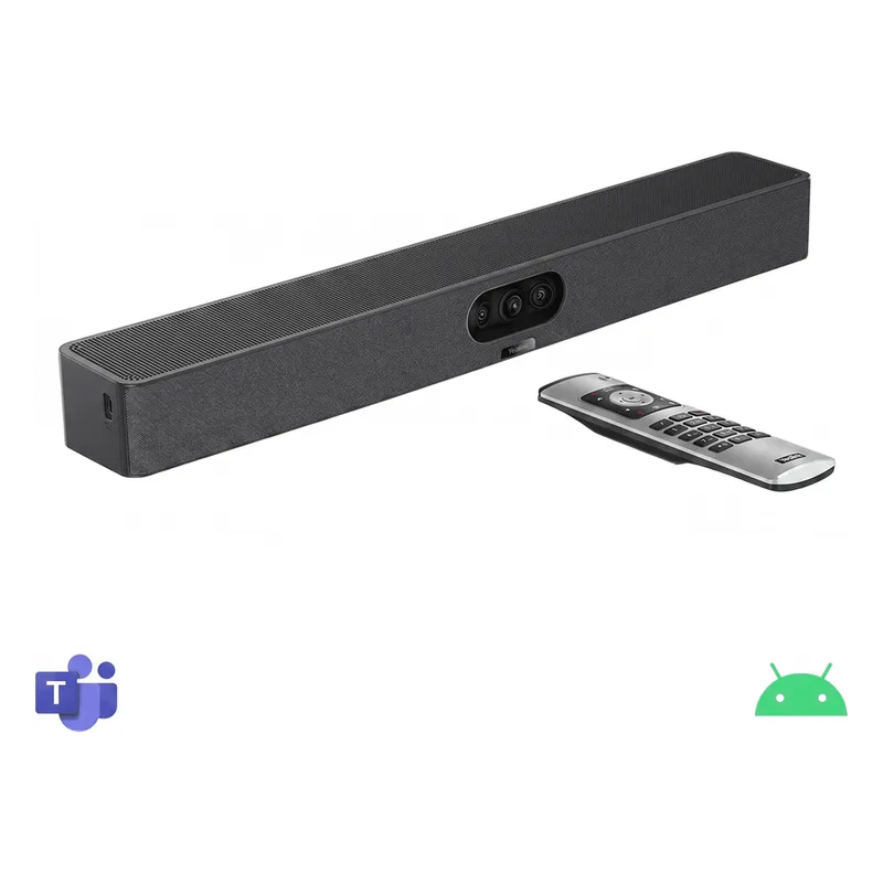 Barra de Videoconferencia A10 de Yealink para Salas Pequeñas con Android Integrado para Microsoft Teams y Modo BYOD - Incluye Control Remoto A25-010
