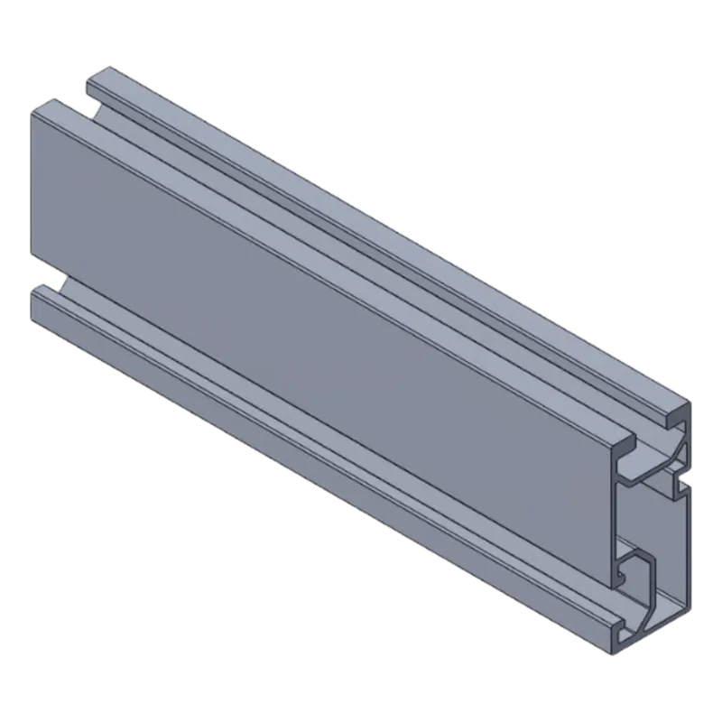 Basel N Rail 4.72 /Riel de Aluminio para Montaje de Modulos Fotovoltaicos / Aluminio Serie 6000 / 3.74 kg por Pieza / Compatible con Techos Planos e Inclinados N00015