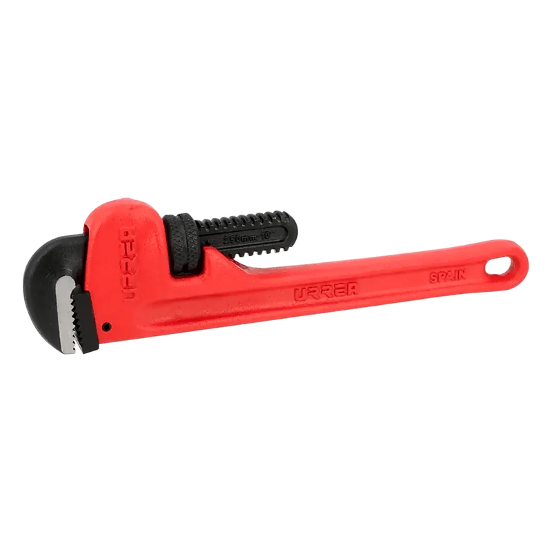 Llave Stilson de 8" / Hierro Maleable / Maneral Ergonómico / Capacidad Máxima de Tubo 1" / Sistema de Quijadas con Resorte / Montura Super Reforzada / Ambas Quijadas Endurecidas. URREA SYS-808-UI