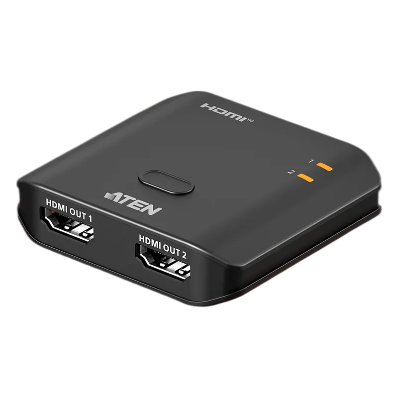 Splitter HDMI 2 Puertos True 4K Essentials | Resolución 3840x2160@60Hz | EDID Sync | HDR10+ | HDCP 2.2 | 18Gbps | LPCM 7.1 | Control por Botón | Plástico | 0.03 kg | 6.10 x 5.65 x 1.52 cm (2.4 x 2.22 x 0.6 in) ATEN VS4812