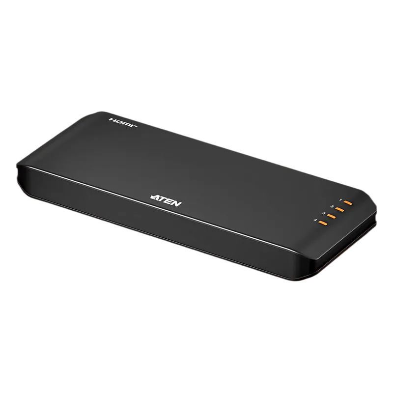 4-Port True 4K HDMI Splitter Essentials | 1 Entrada 4 Salidas HDMI | True 4K 3840 x 2160 @ 60Hz 4:4:4 | HDR10+ | HDCP 2.2 | EDID Sync | 18 Gbps | USB-C Alimentación | Plástico ATEN VS4814