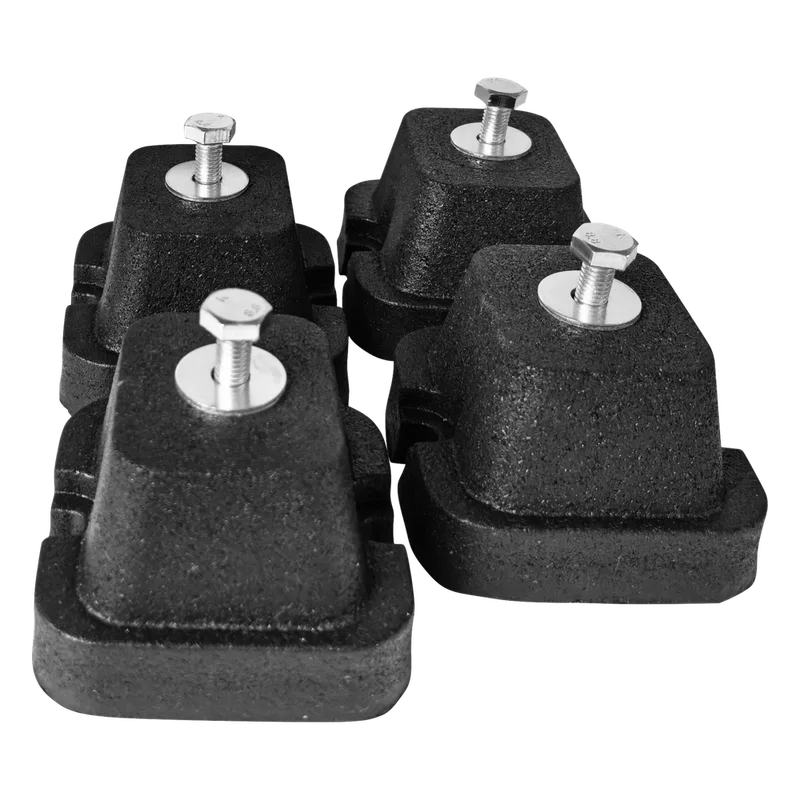 Kit de 4 Bases Antivibratorias para Minisplit / Carga 120 Kg / Montaje en Piso / Caucho de Alta Resistencia EPCOM AV-6510