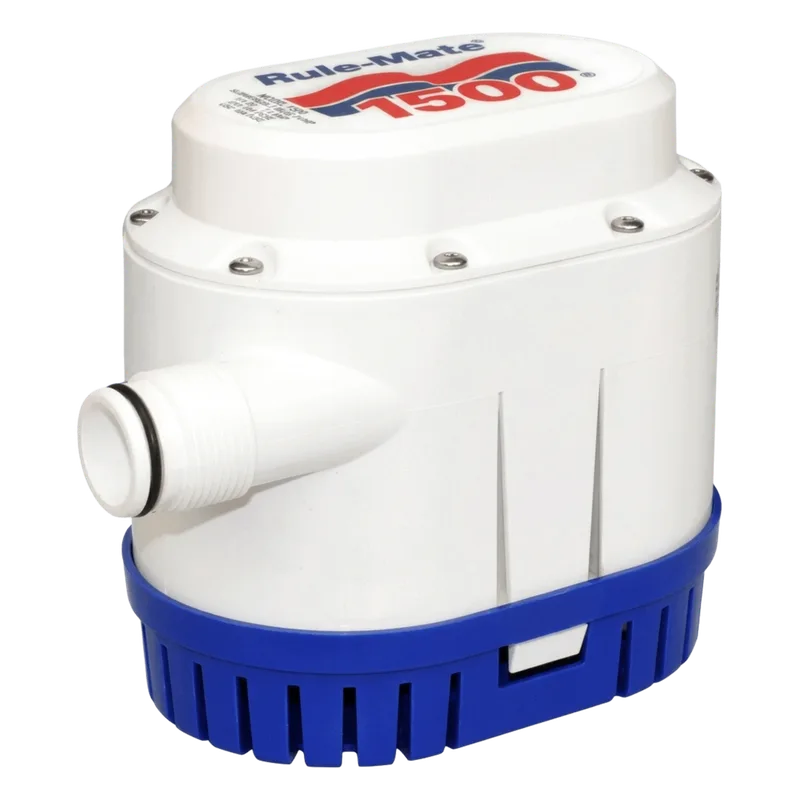 Bomba de Achique Automática / 1500 GPH / 12V CC / Interruptor Integrado / Plásticos ABS / Marítima RULE RM1500A