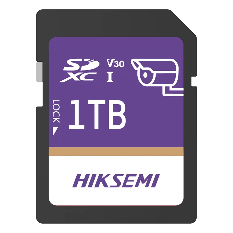 Tarjeta SD GuardPro P10 / 1 TB / 100 MB/s Lectura / 90 MB/s Escritura / Clase 10 U3 V30 / 3D TLC NAND / Especializada Para Videovigilancia 24/7 HIKSEMI by HIKVISION HS-SD-P10/1TB/GUARDPRO