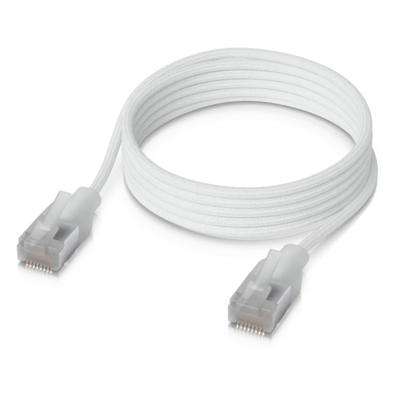 Patchcord UniFi Premium Cat6A de 1 m (3.3 Pies), hasta 10G / Soporta hasta PoE+++ / Conector RJ45 Transparente para Mejores Efectos de Luz Etherlighting UBIQUITI UACC-CABLE-PATCH-EL-C6A-1M-W