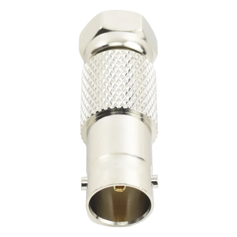 Adaptador en Línea, de Conector BNC Hembra a F Macho, Níquel/ Oro/ Delrin. RF INDUSTRIES,LTD RFB-1144