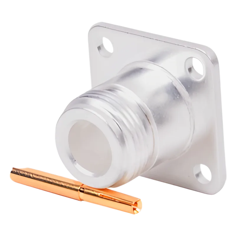 Conector N Hembra, montaje con 4 perforaciones a 18 mm RF INDUSTRIES,LTD RFN-1021-1