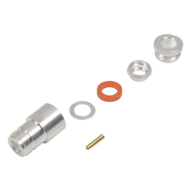 Conector N Hembra de anillo plegable para cables RG-8/U (BELDEN 8237), RG213/U (8267), RG214 (8268). RF INDUSTRIES,LTD RFN-1024-1