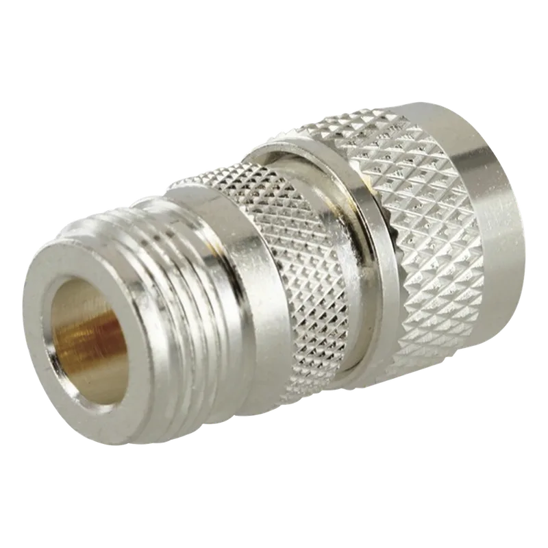 Adaptador en Línea de Conector N Hembra a UHF Macho (PL-259), Plata/ Oro/ Teflón. RF INDUSTRIES,LTD RFN-1036-1