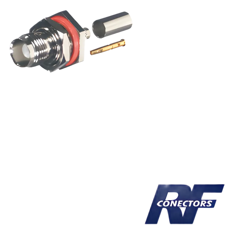 Conector TNC Hembra Hermético, montaje Trasero, D plano. RF INDUSTRIES,LTD RFT-1212