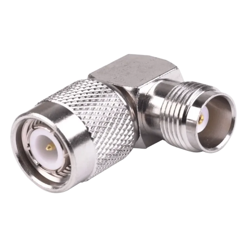 Adaptador en Ángulo Recto de Conector TNC Macho a TNC Hembra, Níquel/ Oro/ Teflón. RF INDUSTRIES,LTD RFT-1227