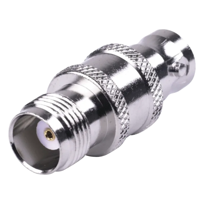 Adaptador en Línea de Conector TNC Hembra a BNC Hembra, Níquel/ Oro/ Teflón. RF INDUSTRIES,LTD RFT-1232