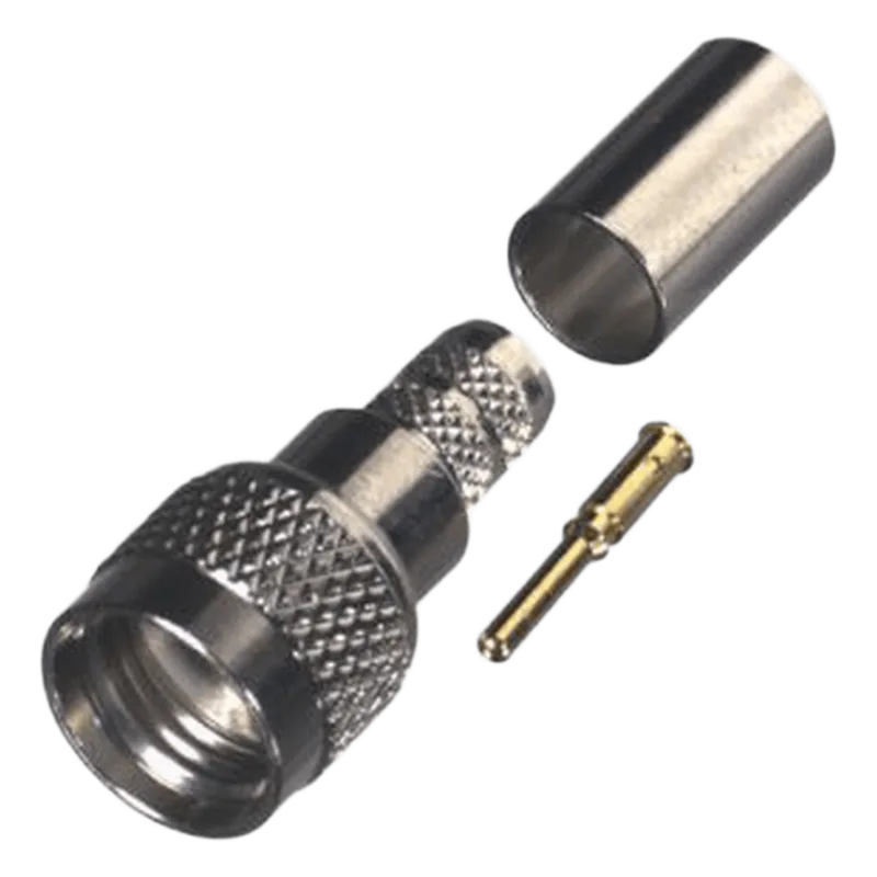 Conector Mini-UHF Macho de Anillo Plegable para PROFLEX, Níquel/ Oro/ Delrin. RF INDUSTRIES,LTD RFU-600-1P