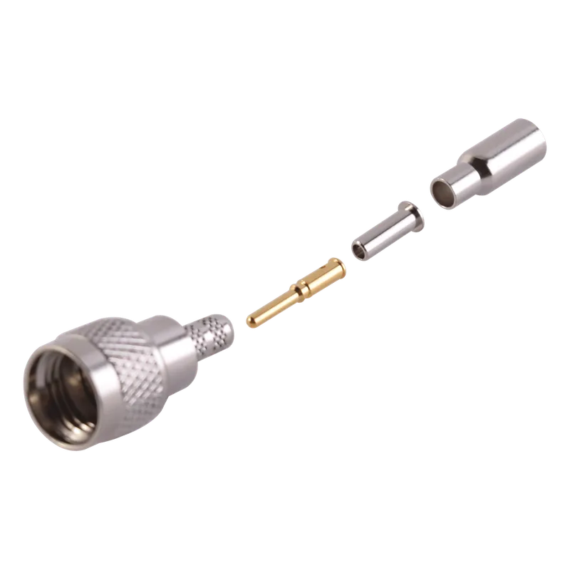 Conector mini UHF Macho de anillo plegable para cable RG-174/U, BELDEN 8216 RF INDUSTRIES,LTD RFU-6003