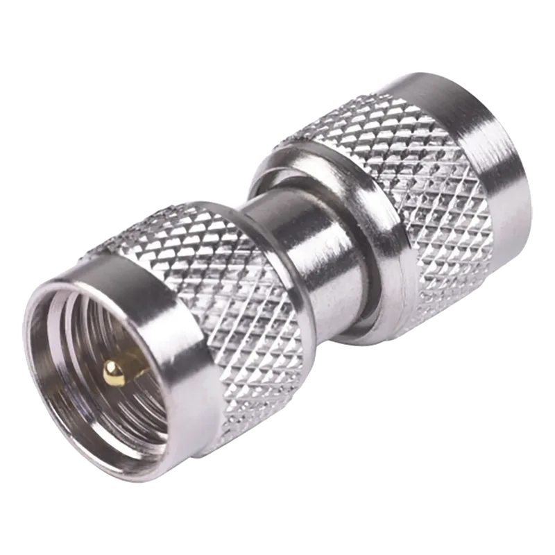 Adaptador Barril, de Conectores Mini-UHF Machos, Níquel/ Oro/ Teflón. RF INDUSTRIES,LTD RFU-624