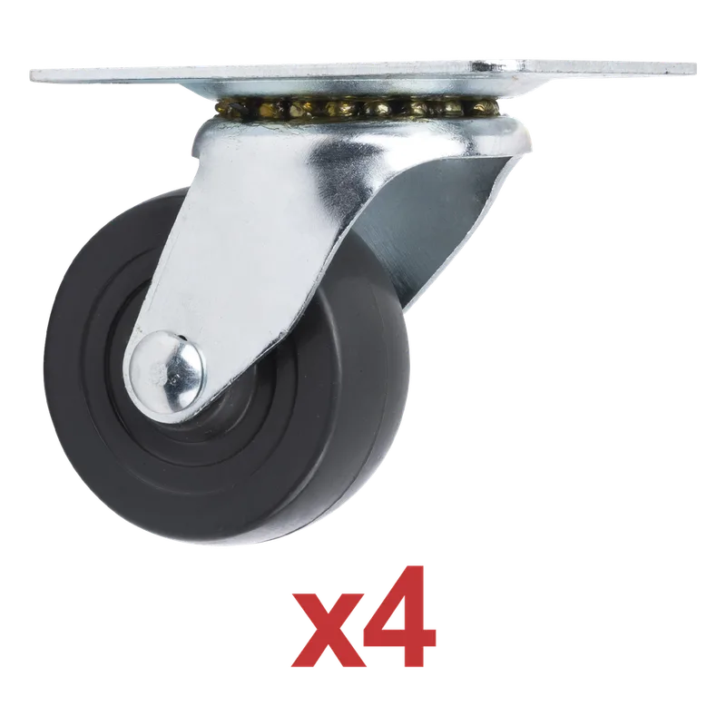 Kit de 4 Ruedas Locas para Racks y Gabinetes (Ver Compatibilidad). ROD42.5
