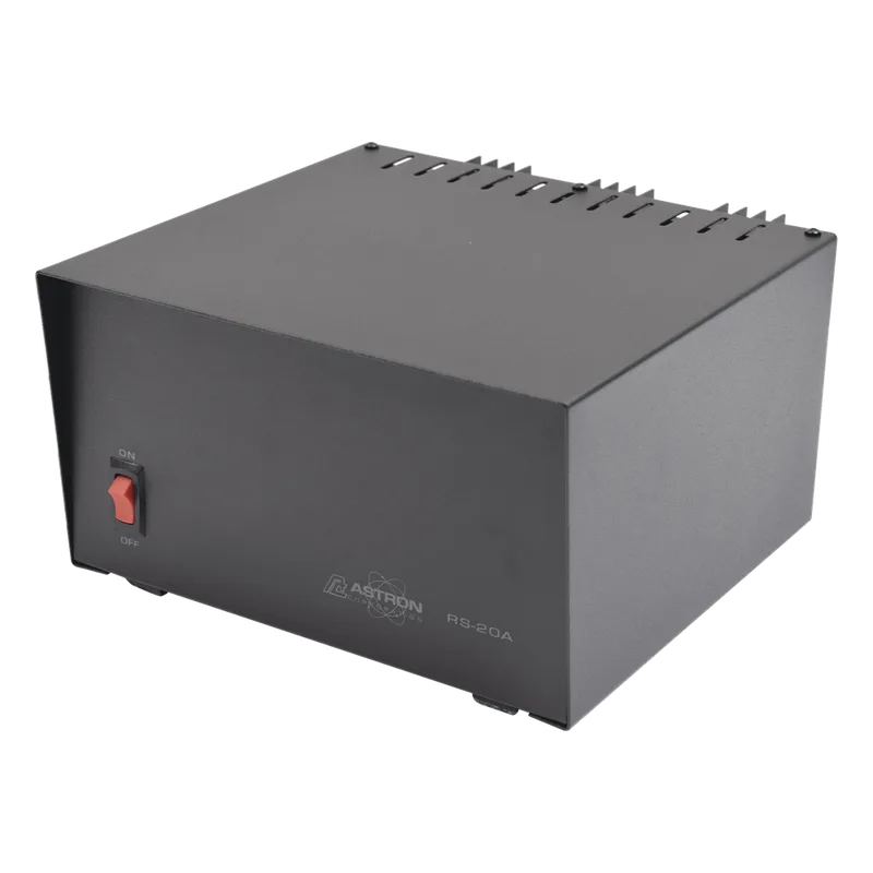 Fuente de Poder Lineal / 13.8 Vcc 20 A / Regulación Electrónica / Protección Sobrecarga / Disipador Térmico / Radios 50W ASTRON RS-20A