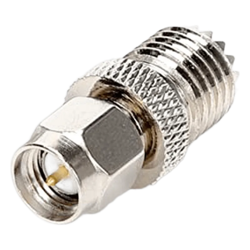 Adaptador en Línea, de Conector SMA Macho a Mini-UHF Hembra, Níquel/ Oro/ Teflón.Au/Teflón. RF INDUSTRIES,LTD RSA-3450