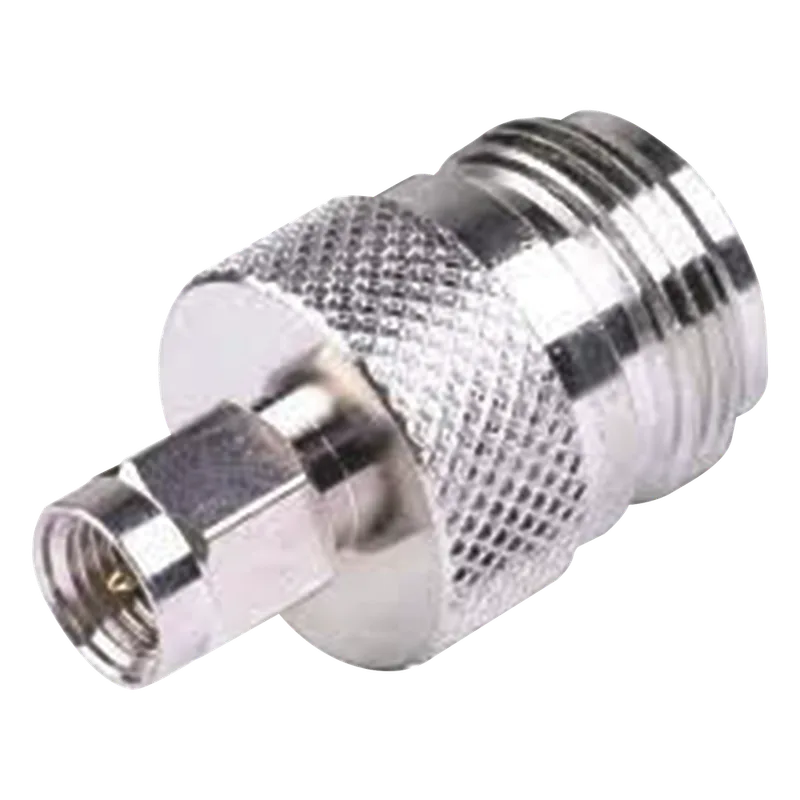 Adaptador en Linea de Conector SMA Macho a N Hembra, Niquel/ Oro/ Teflón. RF INDUSTRIES,LTD RSA-3452