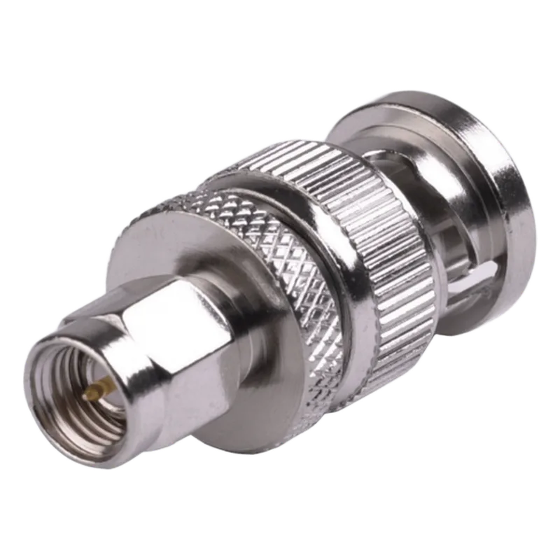 Adaptador en Línea de Conector SMA Macho a BNC Macho, Níquel/ Oro/ Teflón. RF INDUSTRIES,LTD RSA-3459