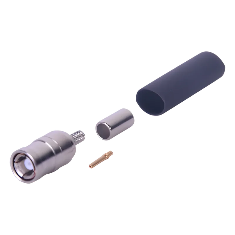 Conector SMB Macho de Anillo Plegable (PIN Hembra) para Cables RG-174/U, 8216, Niquel/Oro/Teflón. RF INDUSTRIES,LTD RSB-4000-B-03