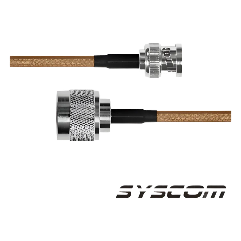 Cable RG-142/U de 60 cms, con conectores BNC Macho a N Macho. EPCOM INDUSTRIAL SBNC-142-N-60