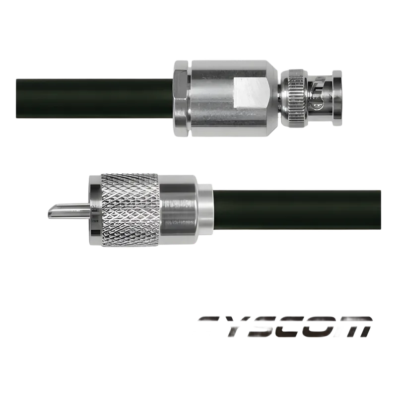 Cable Coaxial RG-214/U de 110 cm (43.31 pulgadas), con Conectores BNC Macho a UHF Macho (PL-259). EPCOM INDUSTRIAL SBNC-214-UHF-110