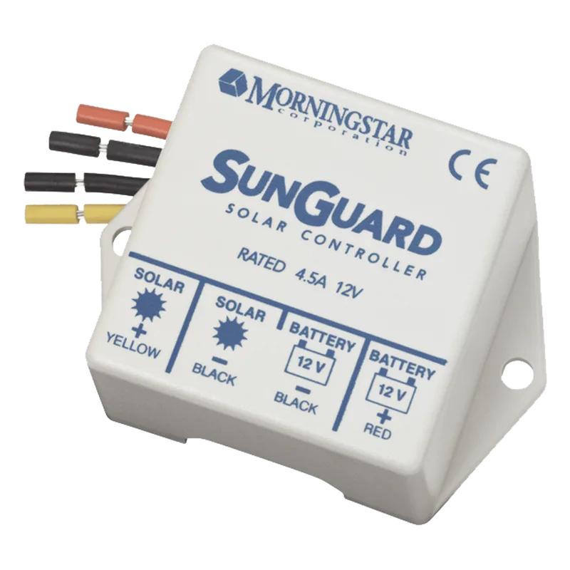 Controlador de Carga Solar PWM SunGuard 4.5 A / 12 VCC / Compensación de Temperatura / 100% Estado Sólido / -40°C a +85°C MORNINGSTAR SG-4