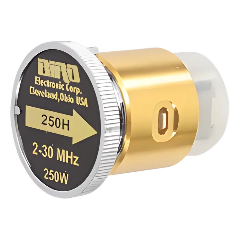 Elemento de 250 Watt en linea 7/8" para Wattmetro BIRD 43 en Rango de Frecuencia de 2 a 30 MHz. BIRD TECHNOLOGIES 250H