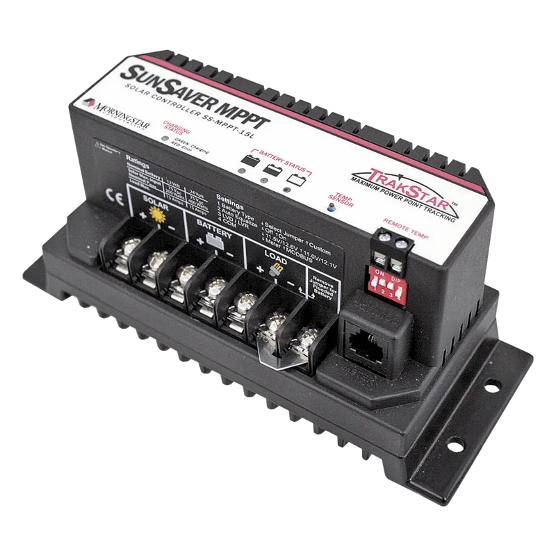 Controlador de Carga y Descarga con Detección de Punto de Máxima Potencia, Capacidad 15 A MORNINGSTAR SS-MPPT-15L