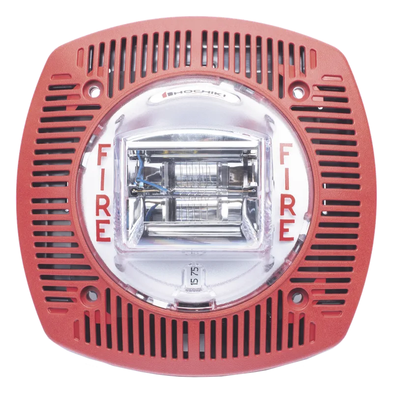 Bocina con estrobo para pared color roja HOCHIKI SSPK-24PR