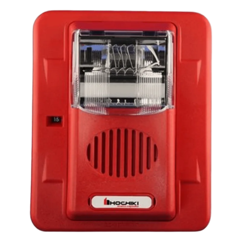 Sirena Estrobo, 24 Vcd, Multi-Candela 15 hasta 110 cd, Montaje En Pared, Color Rojo, Serie HEC3 (0500-06020), Hochiki HEC3-24WR