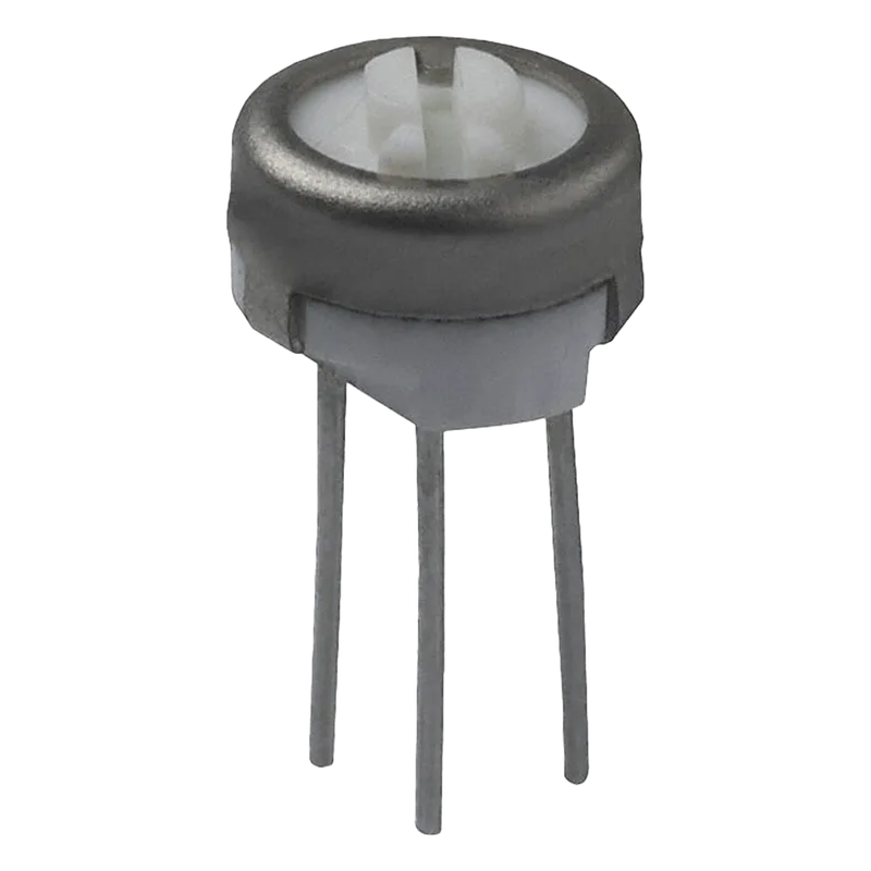 Potenciómetro Cermet Trimer de 200k Ohm, 1 Vuelta, 0.250" Diam., 0.5 Watt, Terminales para PCB. 3329H-204-ND