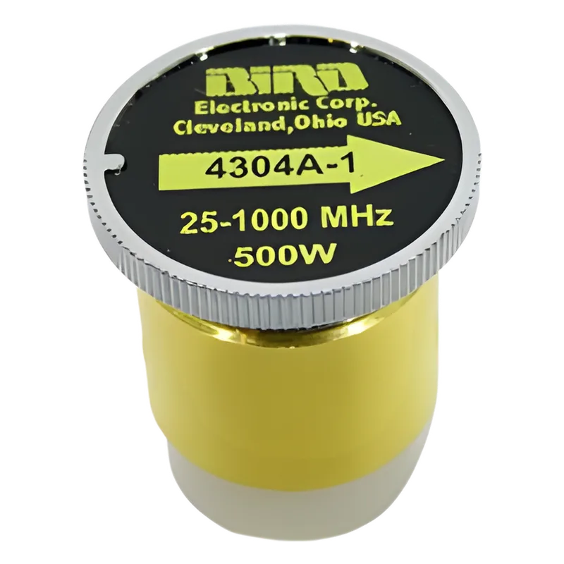 Elemento de Reemplazo en linea 7/8", de 5/ 15/ 50/ 150/ 500 Watt para Wattmetro BIRD 4304A, en el Rango de Frecuencia de 25-1000 MHz. BIRD TECHNOLOGIES 4304A-1