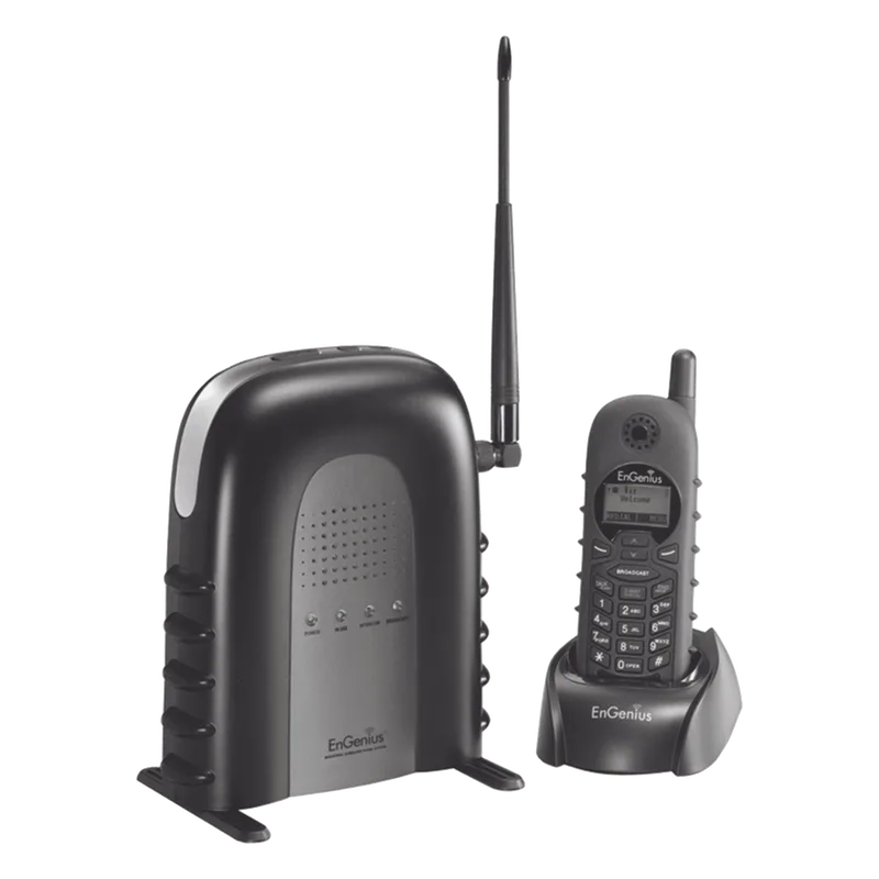 Sistema Telefónico Análogo de Largo Alcance de 1 línea / Hasta 23000 m² en Almacenes / Hasta 12 km² en Granjas o Ranchos / Hasta 12 Pisos de Penetración en Edificios. ENGENIUS DURAFON-1X