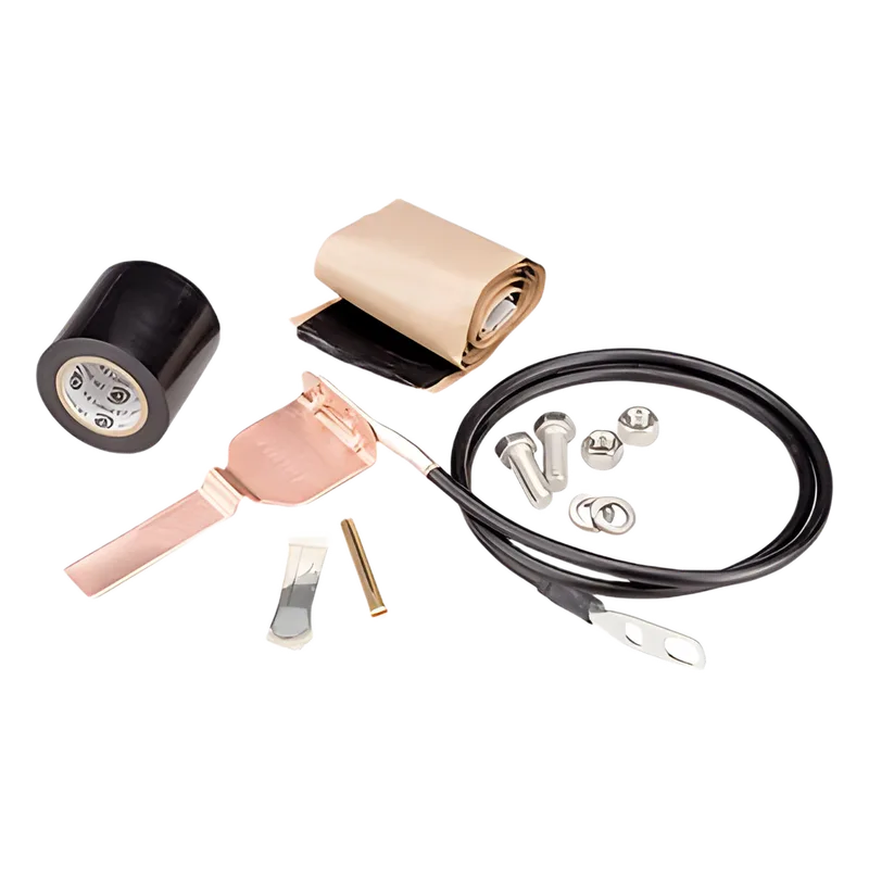 Kit de aterrizaje Estándar para cable coaxial de 1/4", 3/8", CNT-400, 9913. Longitud del conductor 60". ANDREW / COMMSCOPE 223-1584
