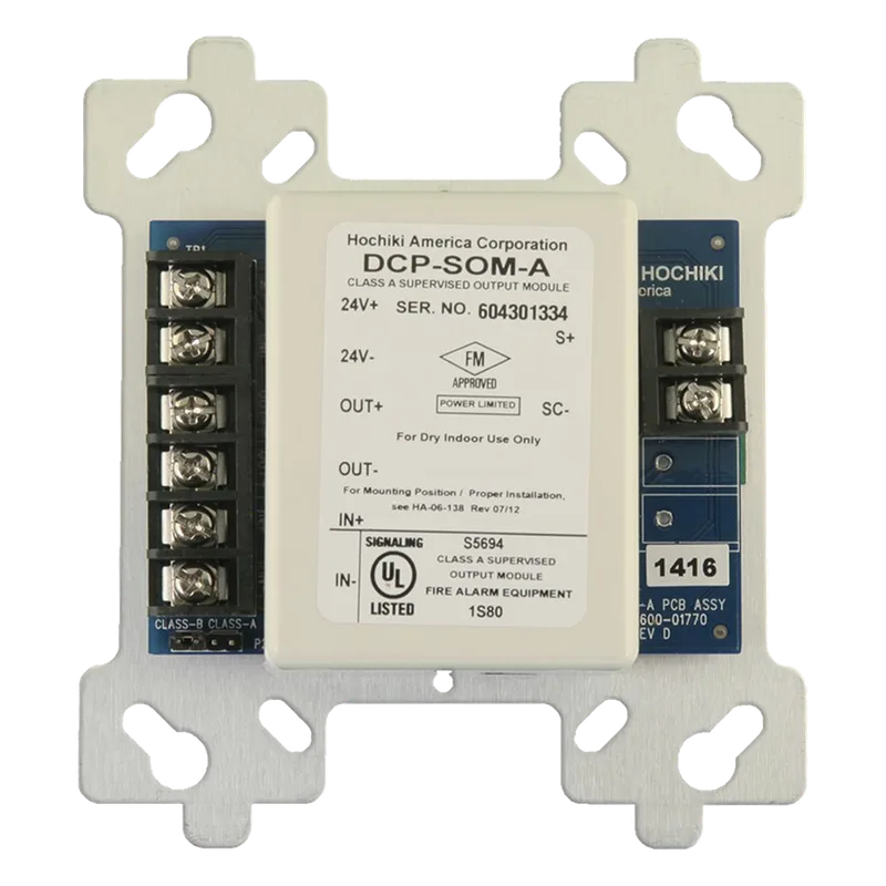 Modulo De Control Direccionable De Salida Supervisada CLASE A & B, Con Aislador De Corto Circuito Integrado (0400-02000) HOCHIKI SOM-AI