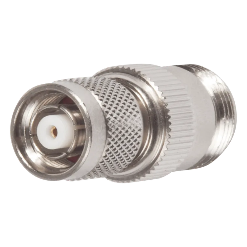 Adaptador en Línea, de Conector TNC Macho Inverso a N Hembra, Niquel/ Oro/ Teflón. RF INDUSTRIES,LTD RP-1234
