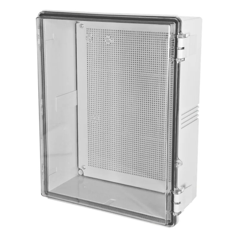Gabinetes NEMA, cuerpo gris, cubierta transparente (250 x 350 x 150 mm), para interior y exterior TXPRO TXT-2535