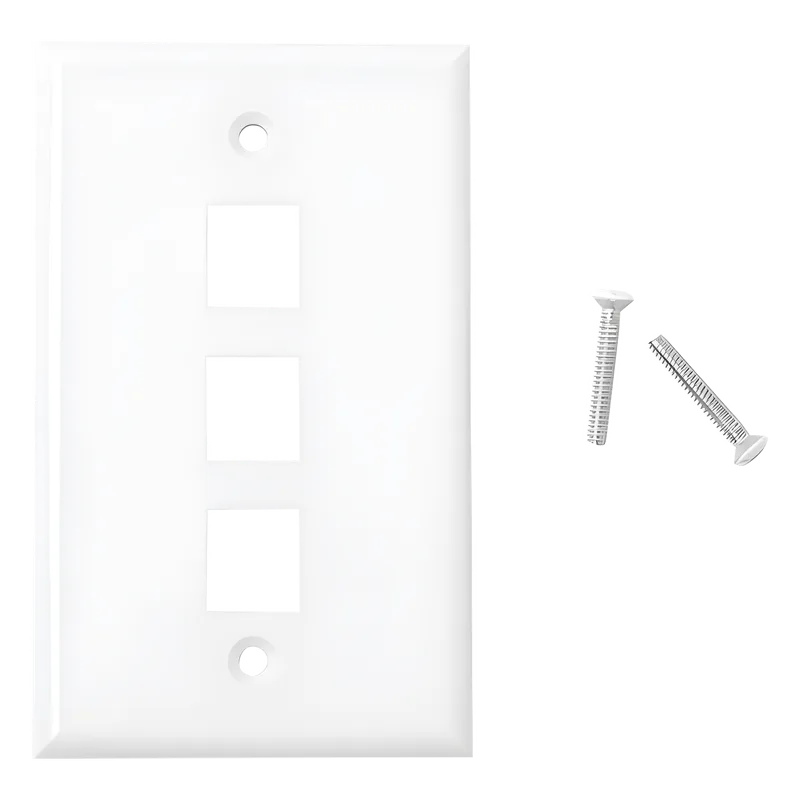 Placa de Pared de 3 Puertos, Keystone, Color Blanco LINKEDPRO BY EPCOM LP-FP-18