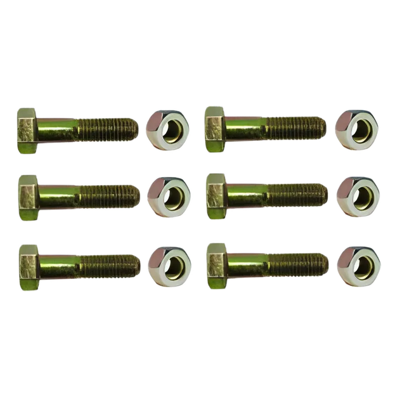 Paquete de 6 Tornillos Grado 5 con Tuercas Tropicalizadas de 3/8" x 2". TOWERS TORN-TZ35/45