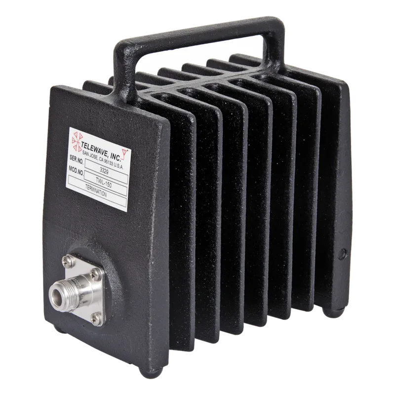 Carga Fantasma 50 Ohm, 100% Ciclo Continuo, 150 Watt, 0-2500 MHz, Conector N Hembra. TELEWAVE, INC TWL-150