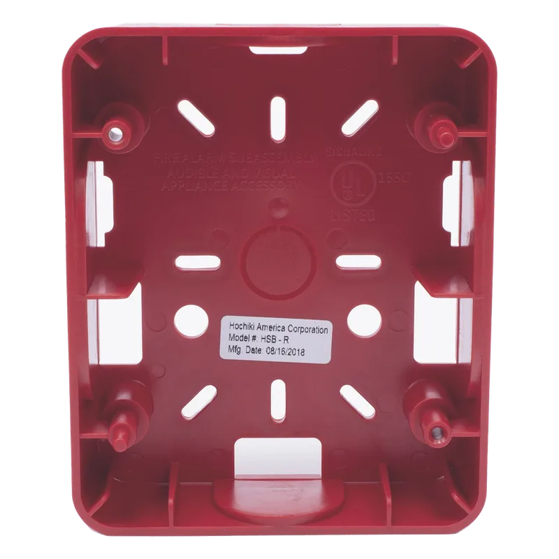 Caja Trasera Resistente a la Intemperie, Roja (para usar con la serie de estrobos HE) (0500-06360) De Hochiki HSB-R