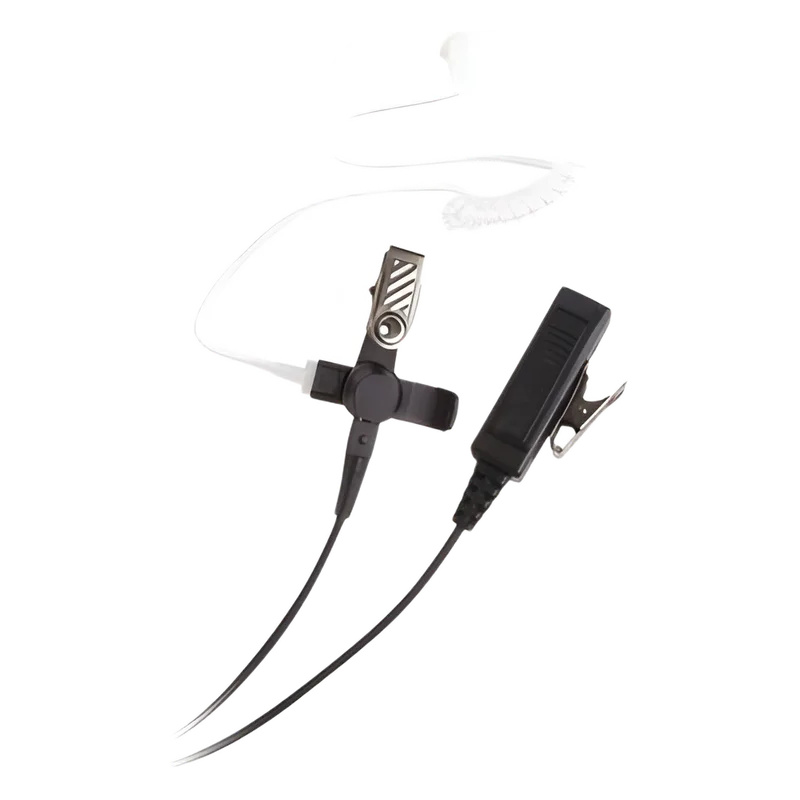 Micrófono - audífono de dos hilos con tubo acústico de grado médico con conector multipin para HYTERA y TELOX TXPRO TX-880-H02
