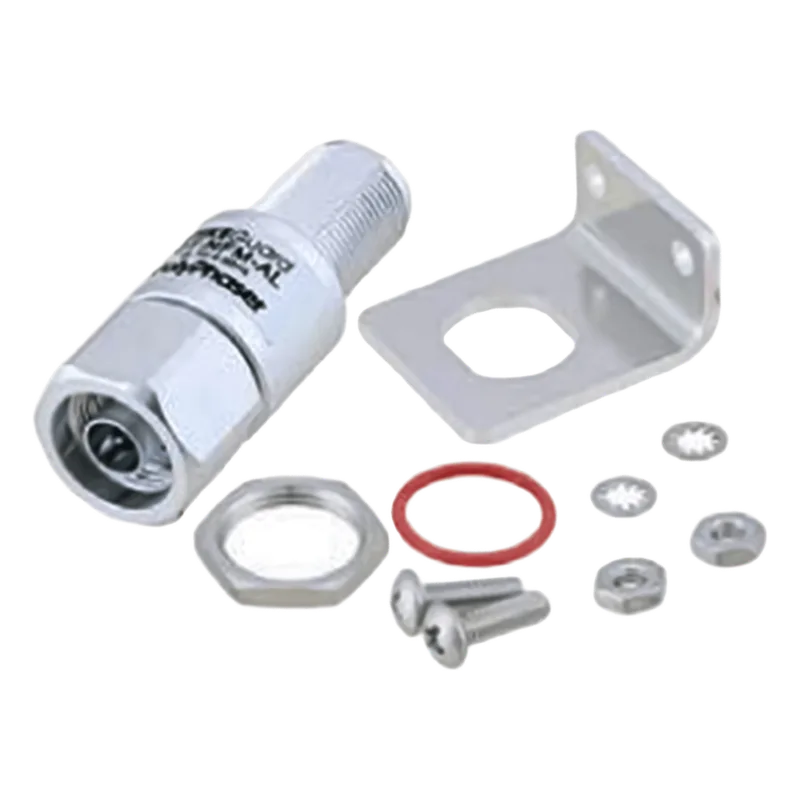 Protector RF Coaxial de Tubo de Gas Para DC a 6 GHz Con Conectores N Hembra y N Macho, Garantía de 10 Años POLYPHASER GT-NFM-AL