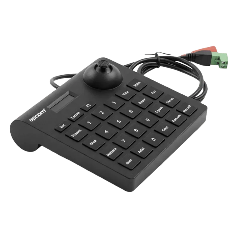 Mini Teclado controlador PTZ con pantalla LCD y joystick altamente resistente EPCOM M-360K