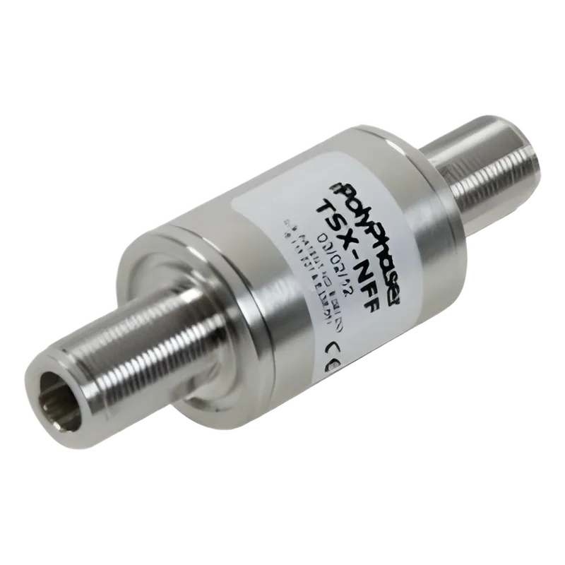 Protector Coaxial RF Bidireccional / 698-2700 MHz / 750W / Conectores N Hembra / Bloqueo DC / IP67 POLYPHASER TSX-NFF