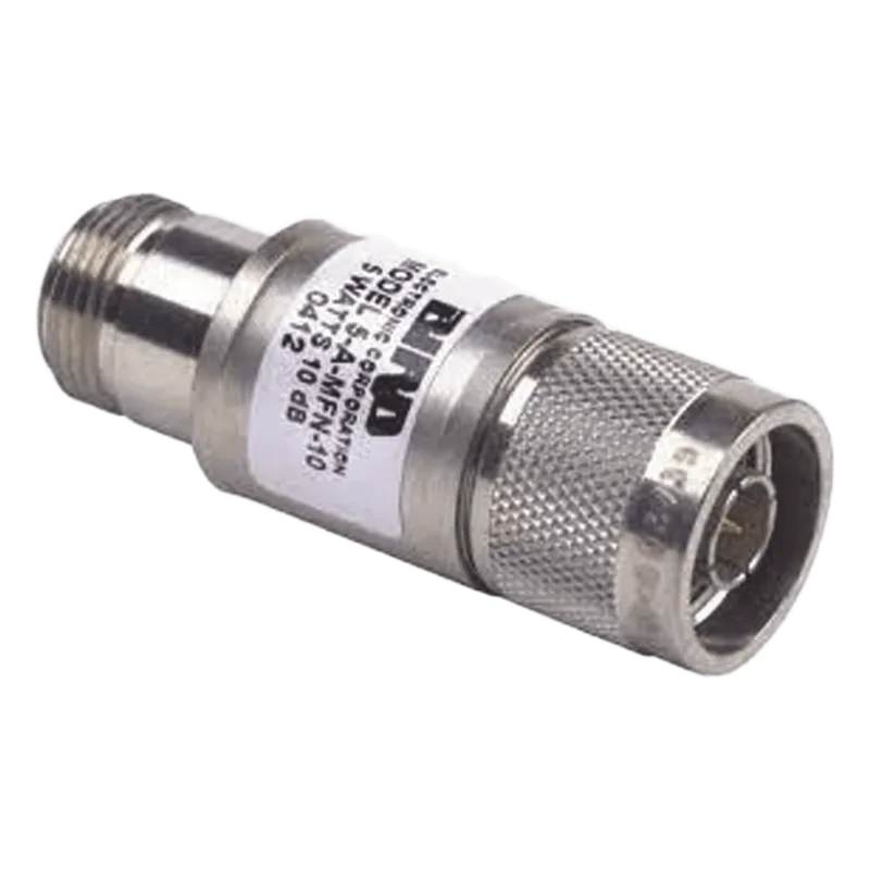Atenuador en Línea de 10 dB, 5 W. Máximo, CD-4 GHz, Conectores N Macho-Hembra. 5AMFN-10