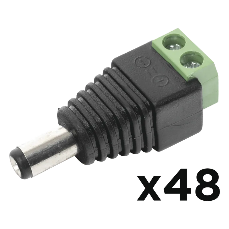 KIT DE 48 CONECTORES MACHO JR52 PARA ALIMENTACIÓN A 12 Vcc EPCOM POWERLINE PAQ48JR52