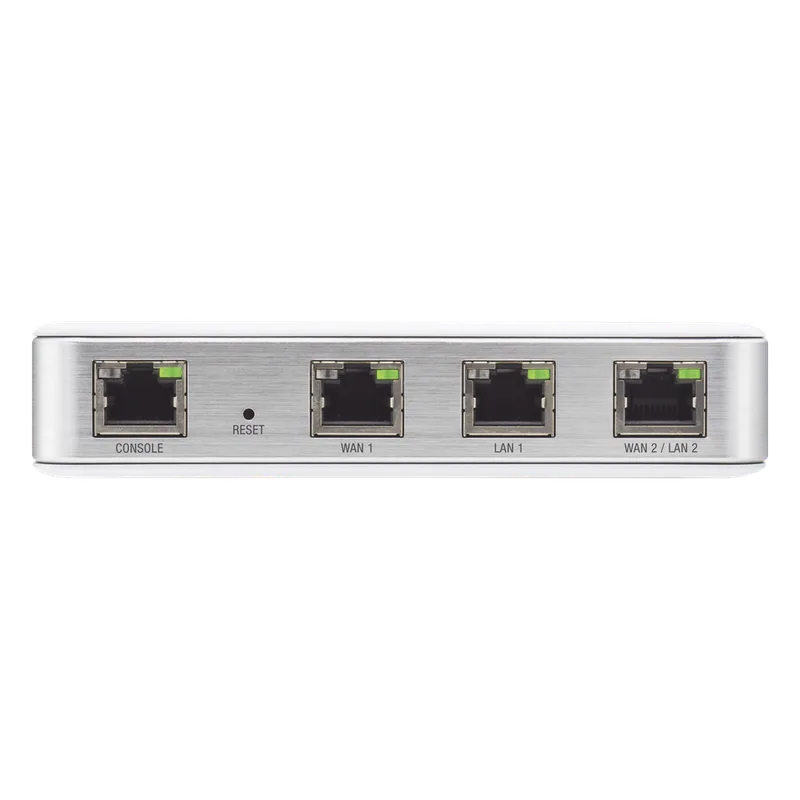 Router UniFi puertos Ethernet Gigabit, desempeño de 1 Mpps, hasta 100 dispositivos en LAN, bloqueo de tráfico por categoría, administración desde la nube UBIQUITI USG
